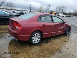 2006 Honda Civic LX with VIN 1HGFA16576L071351, listed as a Copart auction lot 51846535 with 137,792 mi miles and Salvage Title. Bid and sale history available at DreamBid. Image 3.