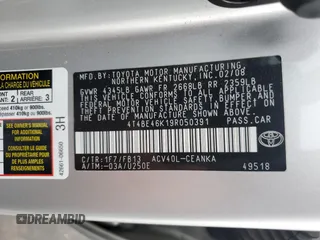 2009 Toyota Camry with VIN 4T4BE46K19R050391, listed as a Copart auction lot 54275695 with 60,461 mi miles and Salvage Title. Bid and sale history available at carsss.com. Image 12.