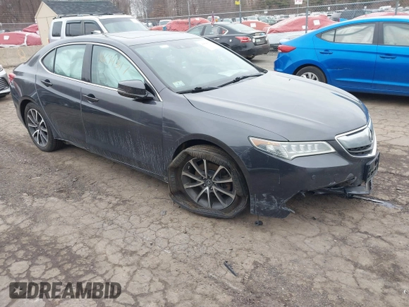 2015 Acura TLX Advance z VIN 19UUB3F73FA001830, wystawiony jako IAAI lot #41694317 z przebiegiem 172 188 mil mil oraz . Historia ofert i sprzedaży dostępna na DreamBid. Obrazek 1.