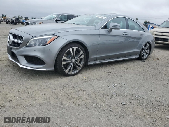 2015 Mercedes-Benz CLS 550 with VIN WDDLJ7DB6FA139038, listed as a Copart auction lot 59001645 with 46,084 mi miles and Salvage title. Bid and sale history available at DreamBid. Image 1.