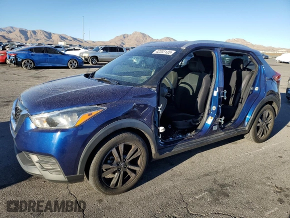 2019 Nissan Kicks S with VIN 3N1CP5CU7KL533458, listed as a Copart auction lot 42202135 with 126,323 mi miles and Salvage Title. Bid and sale history available at carsss.com. Image 1.