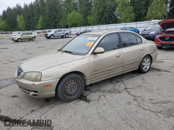 2005 Hyundai Elantra GLS z VIN KMHDN46D05U169323, wystawiony jako Copart lot #55138445 z przebiegiem 142 454 mil mil oraz Czysty tytuł • Clean title. Historia ofert i sprzedaży dostępna na DreamBid. Obrazek 1.