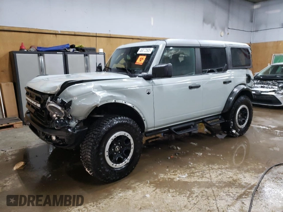 2024 Ford Bronco Big Bend with VIN 1FMDE7BH2RLA40943, listed as a Copart auction lot 46072505 with 17,077 mi miles and Non Repairable. Bid and sale history available at DreamBid. Image 1.