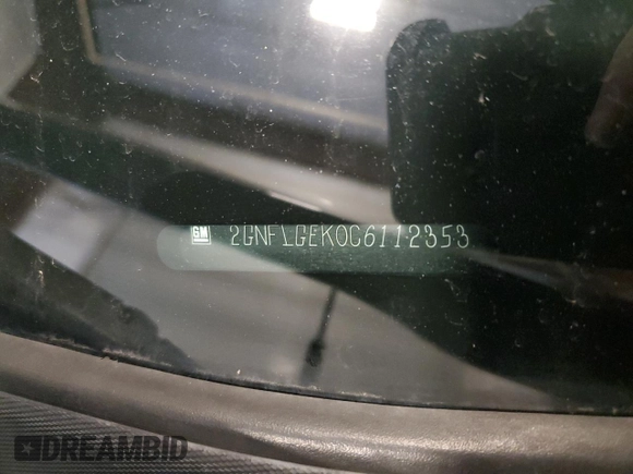 2012 Chevrolet Equinox LTZ with VIN 2GNFLGEK0C6112353, listed as a Copart auction lot 54118745 with 145,873 mi miles and Salvage Title. Bid and sale history available at DreamBid. Image 13.