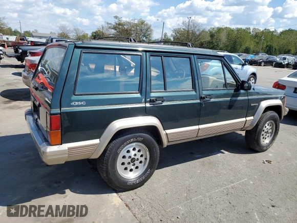 1993 Jeep Cherokee Country with VIN 1J4FJ78S4PL517648, listed as a Copart auction lot 72383564 with 127,156 mi miles and Salvage Title. Bid and sale history available at carsss.com. Image 3.