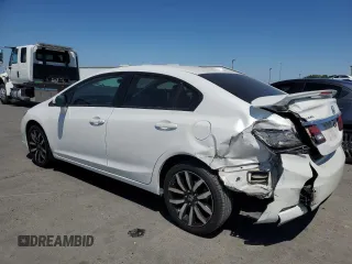 2015 Honda Civic EX-L with VIN 19XFB2F97FE258294, listed as a Copart auction lot 54789935 with 65,871 mi miles and Salvage Title. Bid and sale history available at carsss.com. Image 2.