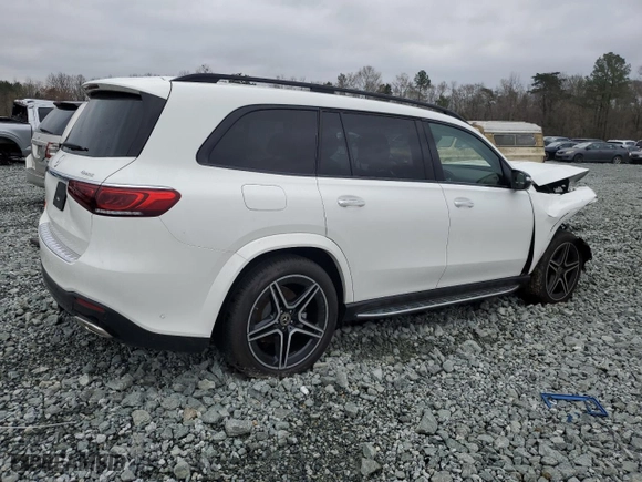 2023 Mercedes-Benz GLS with VIN 4JGFF8GE8PB030026, listed as a Copart auction lot 48858815 with 11,238 mi miles and Salvage Title. Bid and sale history available at carsss.com. Image 3.