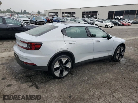 2023 Polestar 2 with VIN YSMEG3KA5PL130894, listed as a Copart auction lot 52757295 with Not Provided miles and Clean Title. Bid and sale history available at carsss.com. Image 3.