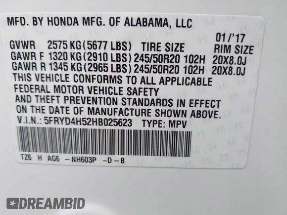 2017 Acura MDX Technology z VIN 5FRYD4H52HB025623, wystawiony jako IAAI lot #42435047 z przebiegiem 63 199 mil mil oraz . Historia ofert i sprzedaży dostępna na DreamBid. Obrazek 9.