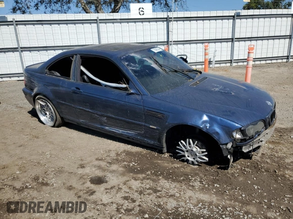 2003 BMW 3 Series M3 with VIN WBSBL93403JR23766, listed as a Copart auction lot 75096244 with 121,989 mi miles and Salvage title. Bid and sale history available at DreamBid. Image 4.