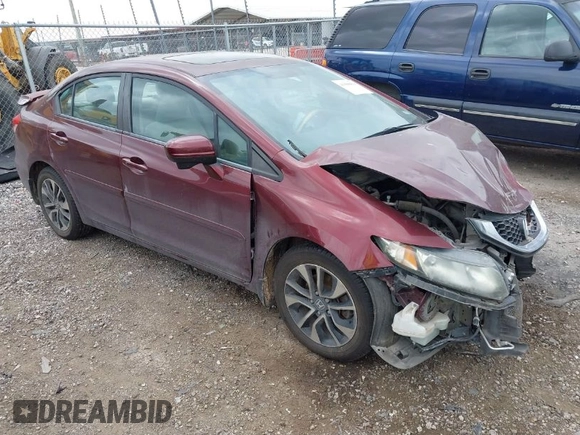 2014 Honda Civic Sedan EX with VIN 19XFB2F82EE020519, listed as a IAAI auction lot 41888819 with 127,412 mi miles. Bid and sale history available at carsss.com. Image 1.