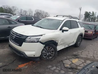 2024 Nissan Pathfinder SV with VIN 5N1DR3BA0RC223693, listed as a IAAI auction lot 41630868 with 12,742 mi miles. Bid and sale history available at carsss.com. Image 2.