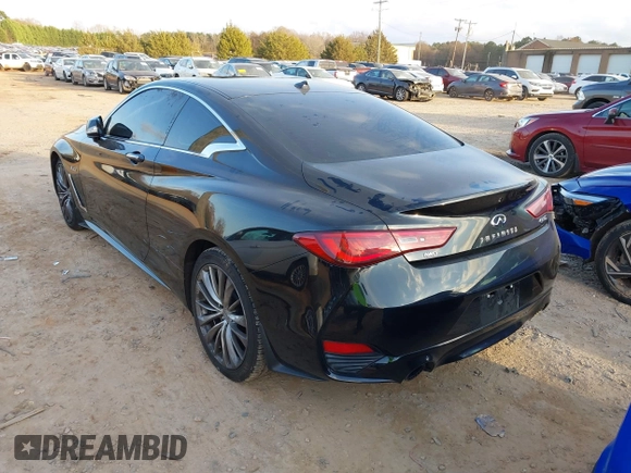 2017 Infiniti Q60 Red Sport 400 with VIN JN1FV7EL1HM700317, listed as a IAAI auction lot 41149036 with 76,654 mi miles and . Bid and sale history available at carsss.com. Image 3.