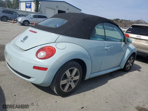 2006 Volkswagen New Beetle Convertible with VIN 3VWRF31Y76M331463, listed as a Copart auction lot 87394034 with 101,136 mi miles and Clean Title. Bid and sale history available at carsss.com. Image 3.