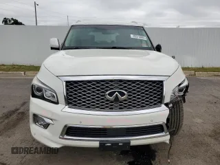 2016 Infiniti QX80 with VIN JN8AZ2NCXG9401865, listed as a Copart auction lot 70574004 with 111,335 mi miles and Salvage Title. Bid and sale history available at DreamBid. Image 5.
