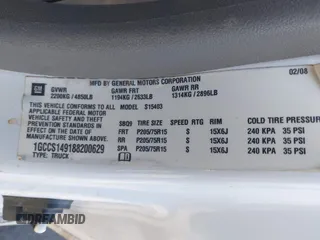2008 Chevrolet Colorado LS with VIN 1GCCS149188200629, listed as a IAAI auction lot 41404479 with 188,639 mi miles and . Bid and sale history available at DreamBid. Image 9.