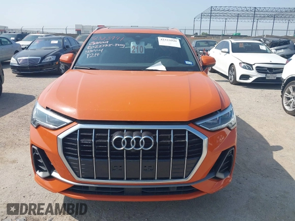 2024 Audi Q3 S line Premium Plus with VIN WA1EECF36R1092050, listed as a IAAI auction lot 42323941 with 12,193 mi miles and . Bid and sale history available at DreamBid. Image 12.