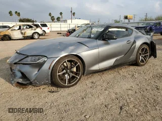 2021 Toyota GR Supra 3.0 with VIN WZ1DB0C00MW045841, listed as a Copart auction lot 47755165 with 0 mi miles and Salvage Title. Bid and sale history available at carsss.com. Image 1.