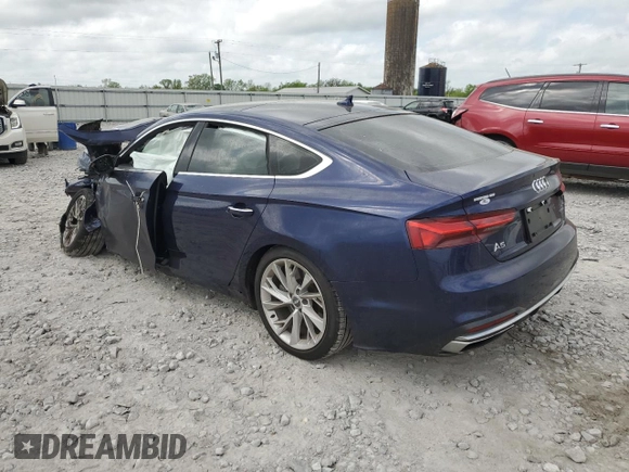 2020 Audi A5 Sportback Premium с VIN WAUANCF53LA005151, выставлен на аукционе Copart как лот 52907025 с пробегом Не указан миль и Списание • Salvage title. История ставок и продаж доступна на DreamBid. Изображение 2.