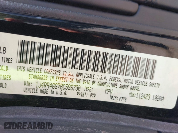 2011 Jeep Grand Cherokee Laredo с VIN 1J4RR4GG7BC596730, выставлен на аукционе IAAI как лот 42473954 с пробегом 163 674 миль миль и . История ставок и продаж доступна на DreamBid. Изображение 9.