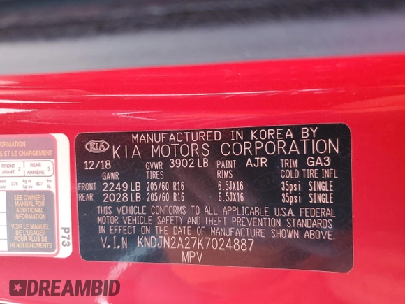 2019 Kia Soul with VIN KNDJN2A27K7024887, listed as a Copart auction lot 53794235 with 12,854 mi miles and Salvage Title. Bid and sale history available at carsss.com. Image 12.