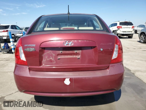 2007 Hyundai Accent GLS with VIN KMHCN46C77U123350, listed as a Copart auction lot 46856845 with 150,833 mi miles and Clean Title. Bid and sale history available at carsss.com. Image 6.
