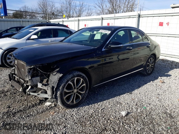 2015 Mercedes-Benz C-Class C 300 Luxury with VIN 55SWF4KB0FU053787, listed as a Copart auction lot 84916574 with 77,943 mi miles and Salvage Title. Bid and sale history available at carsss.com. Image 1.