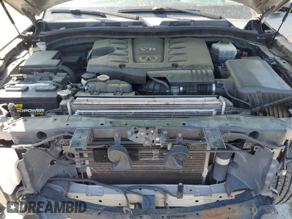 2012 Infiniti QX56 7-passenger with VIN JN8AZ2NE2C9015890, listed as a Copart auction lot 52685655 with 159,226 mi miles and Salvage title. Bid and sale history available at DreamBid. Image 13.