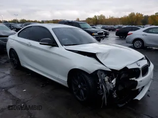 2017 BMW 2 Series M240i xDrive with VIN WBA2G3C30HV641463, listed as a Copart auction lot 77101614 with 76,571 mi miles and Salvage Title. Bid and sale history available at carsss.com. Image 4.
