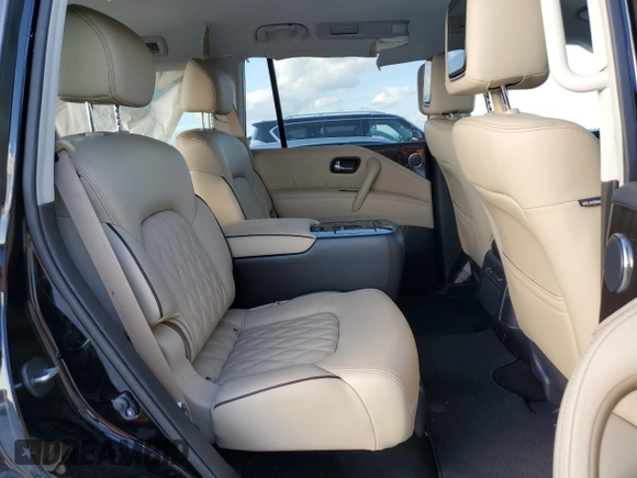 2023 Nissan Armada Platinum with VIN JN8AY2DA4P9404361, listed as a Copart auction lot 80467804 with 8,026 mi miles and Salvage Title. Bid and sale history available at carsss.com. Image 10.