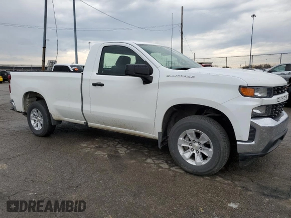 2019 Chevrolet Silverado 1500 Work Truck with VIN 3GCNWAEFXKG193103, listed as a Copart auction lot 50918245 with 53,995 mi miles and Salvage Title. Bid and sale history available at DreamBid. Image 4.
