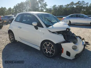 2015 FIAT 500 Turbo with VIN 3C3CFFHH4FT733516, listed as a Copart auction lot 81738334 with 0 mi miles and Salvage Title. Bid and sale history available at carsss.com. Image 4.