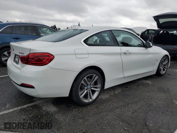2019 BMW 4 Series 430i with VIN WBA4W3C53KAF91947, listed as a Copart auction lot 43851395 with 47,453 mi miles and Salvage Title. Bid and sale history available at carsss.com. Image 3.