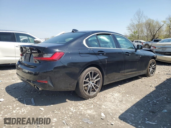 2020 BMW 3 Series 330i xDrive with VIN 3MW5R7J02L8B06525, listed as a Copart auction lot 53407385 with Not provided miles and Salvage title. Bid and sale history available at DreamBid. Image 3.