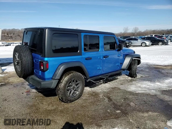 2024 Jeep Wrangler Willys with VIN 1C4PJXDNXRW123485, listed as a Copart auction lot 45659125 with 25,111 mi miles and Salvage title. Bid and sale history available at DreamBid. Image 13.
