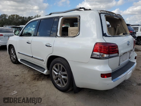 2015 Lexus LX 570 with VIN JTJHY7AX7F4169804, listed as a Copart auction lot 79885024 with 55,392 mi miles and Salvage Title. Bid and sale history available at DreamBid. Image 2.