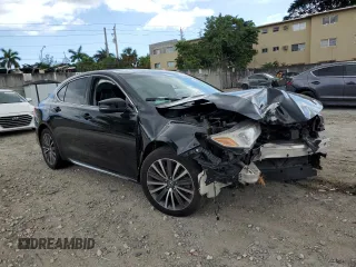 2018 Acura TLX Advance with VIN 19UUB3F70JA001115, listed as a Copart auction lot 46698185 with 71,444 mi miles and Salvage title. Bid and sale history available at DreamBid. Image 4.