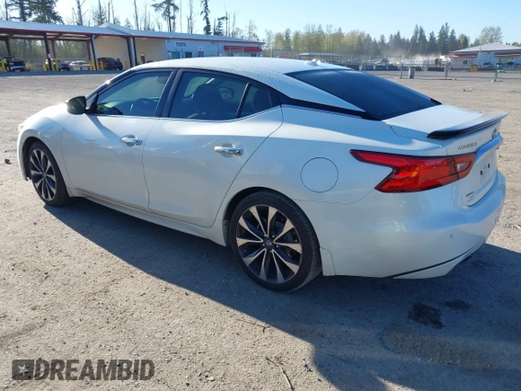 2016 Nissan Maxima SV with VIN 1N4AA6AP9GC377182, listed as a IAAI auction lot 42054766 with 50,433 mi miles and . Bid and sale history available at DreamBid. Image 3.