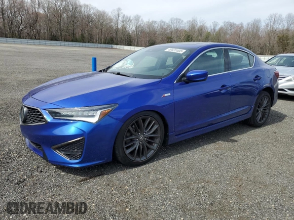 2019 Acura ILX Premium with VIN 19UDE2F81KA006447, listed as a Copart auction lot 49531005 with 26,038 mi miles and Salvage Title. Bid and sale history available at DreamBid. Image 1.