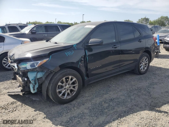 2020 Chevrolet Equinox LS with VIN 2GNAXHEVXL6117462, listed as a Copart auction lot 52993595 with 107,904 mi miles and Salvage Title. Bid and sale history available at carsss.com. Image 1.