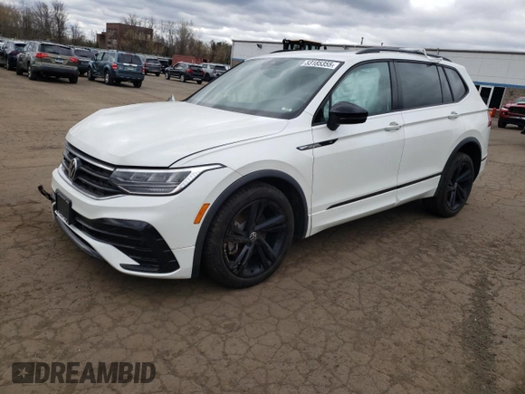 2023 Volkswagen Tiguan SE R-Line Black with VIN 3VV8B7AX8PM025044, listed as a Copart auction lot 53185355 with 35,565 mi miles and Salvage title. Bid and sale history available at DreamBid. Image 1.