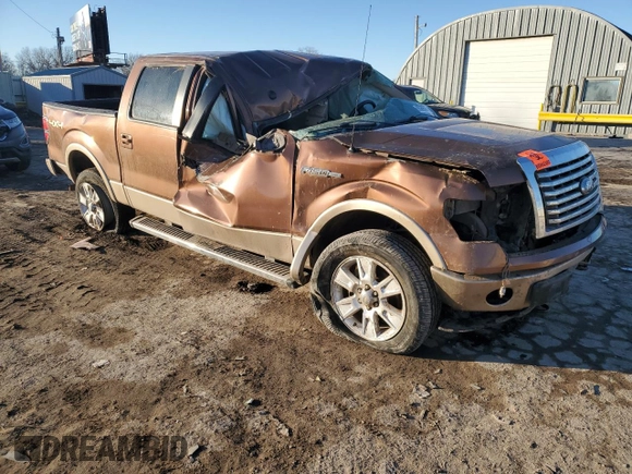 2011 Ford F-150 Lariat with VIN 1FTFW1E66BFC04734, listed as a Copart auction lot 89369565 with 0 mi miles and Salvage Title. Bid and sale history available at carsss.com. Image 4.
