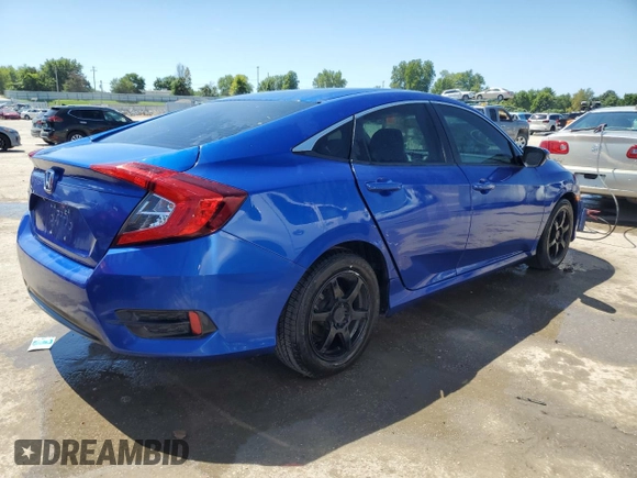 2018 Honda Civic LX with VIN 2HGFC2F59JH567855, listed as a Copart auction lot 63935294 with 75,521 mi miles and Salvage Title. Bid and sale history available at DreamBid. Image 3.