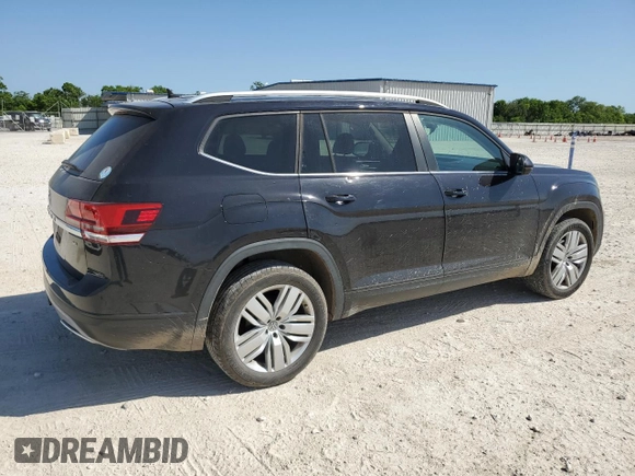 2019 Volkswagen Atlas SE with VIN 1V2WR2CA7KC609182, listed as a Copart auction lot 51703505 with 92,421 mi miles and Clean title. Bid and sale history available at DreamBid. Image 3.
