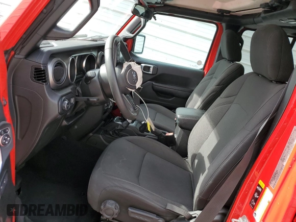 2023 Jeep Wrangler Sport S with VIN 1C4HJXDN5PW687059, listed as a Copart auction lot 56291725 with 23,611 mi miles and Non repairable. Bid and sale history available at DreamBid. Image 7.