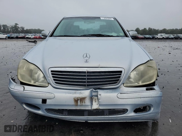 2000 Mercedes-Benz S-Class with VIN WDBNG75J4YA051291, listed as a Copart auction lot 71894364 with 0 mi miles and Salvage Title. Bid and sale history available at carsss.com. Image 5.