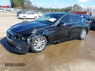 2015 Infiniti Q50 with VIN JN1BV7AP1FM354175, listed as a IAAI auction lot 41486327 with 136,017 mi miles and . Bid and sale history available at DreamBid. Image 19.