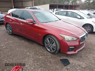 2014 Infiniti Q50 Premium with VIN JN1BV7AP1EM683585, listed as a IAAI auction lot 41587845 with 129,815 mi miles and . Bid and sale history available at carsss.com. Image 1.