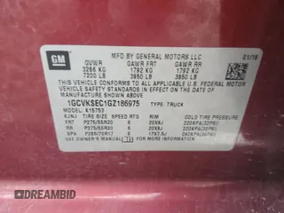 2016 Chevrolet Silverado 1500 LTZ with VIN 1GCVKSEC1GZ186975, listed as a Copart auction lot 50794885 with 119,347 mi miles and Salvage Title. Bid and sale history available at carsss.com. Image 12.