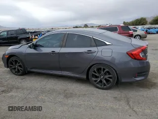2019 Honda Civic Sport with VIN 2HGFC2F80KH503943, listed as a Copart auction lot 48527165 with 38,348 mi miles and Salvage Title. Bid and sale history available at DreamBid. Image 2.